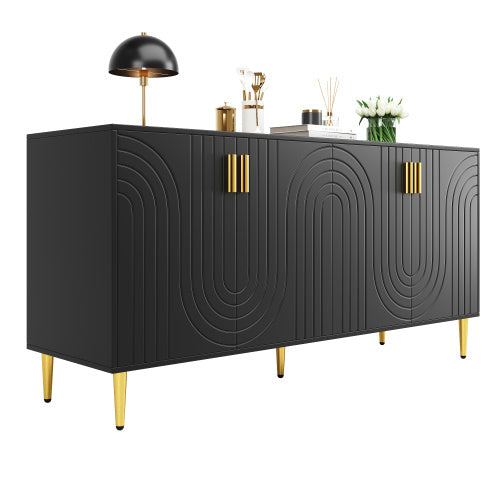MDF Black Sideboard
