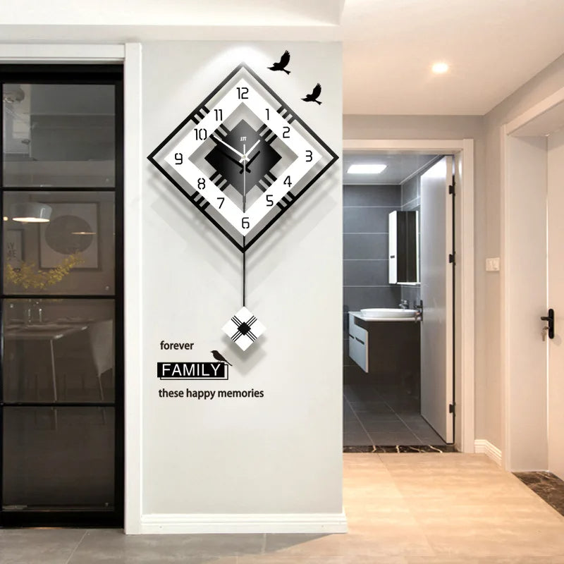 Nordic Clock Wall Clock Living Room Home Fashion Personality And Creativity