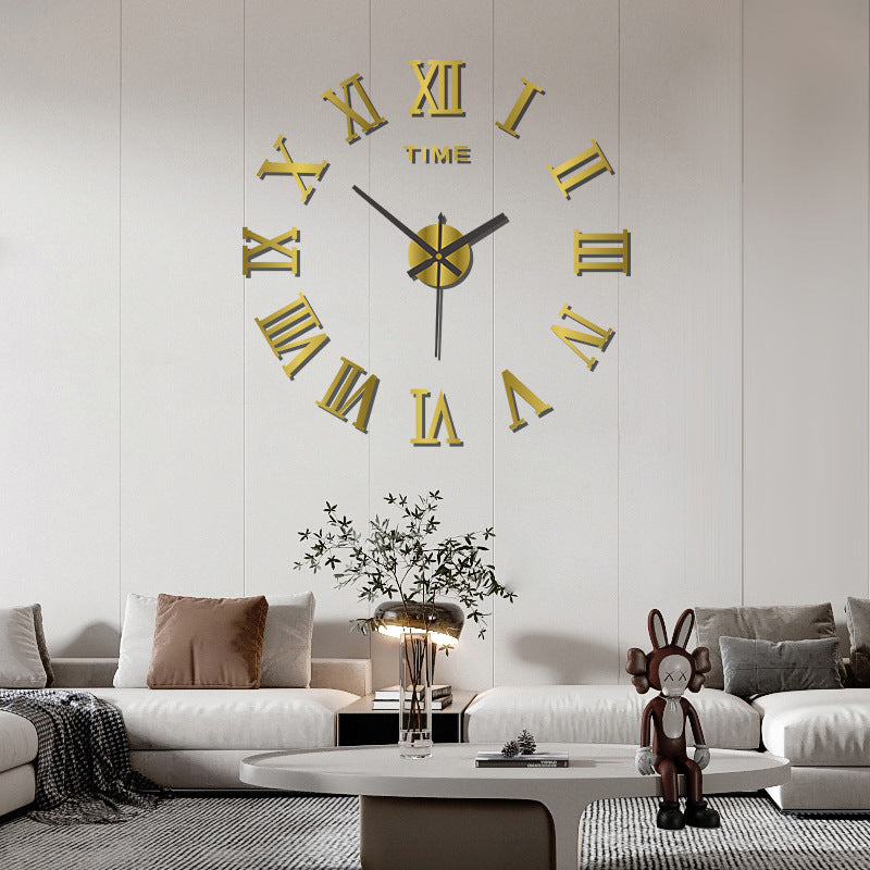 Acrylic Luminous Wall Clock Punch-free Wall Sticker