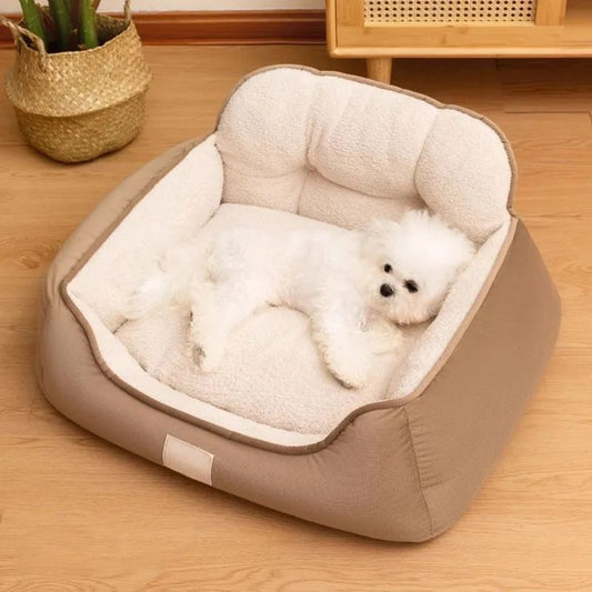 Cozy Plush Pet Bed Warm Washable Fluffy Sofa Toys Medium Dog Bed Kennel Indoor Blanket