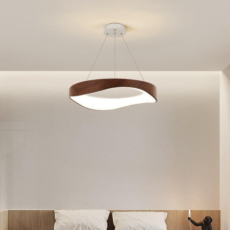 Nordic Creative Wood Grain Restaurant Bar Chandelier