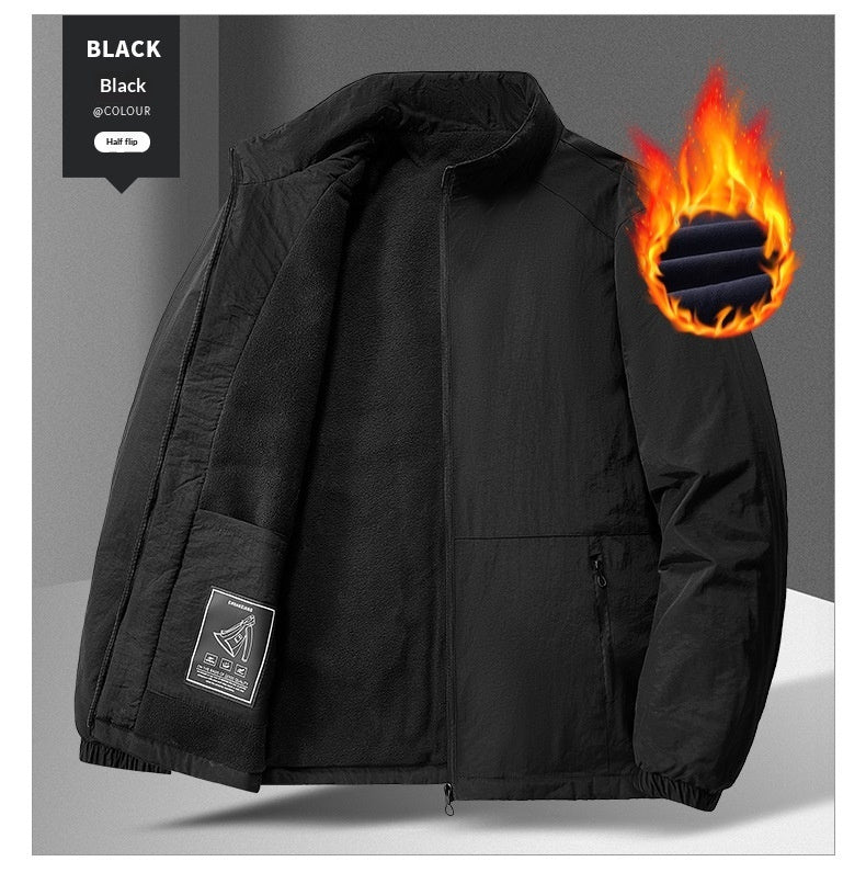 Mens Casual Padded Stand-collar Sports Jacket