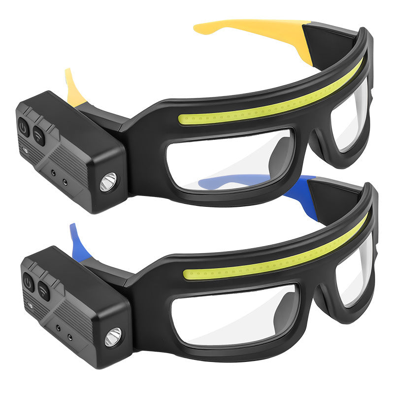 Multi-functional Glasses Light Light With Type-C Charging, Warning Headlamp, Compact And Portable, Touch-sensitive Headlamp