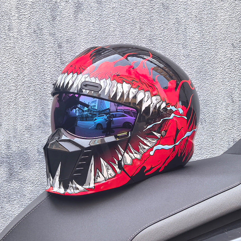 Retro Motorcycle Cruiser Lightweight Full-face Helmet