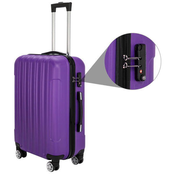 Vertical 3-in-1 Spinner Wheel With Handle Purple