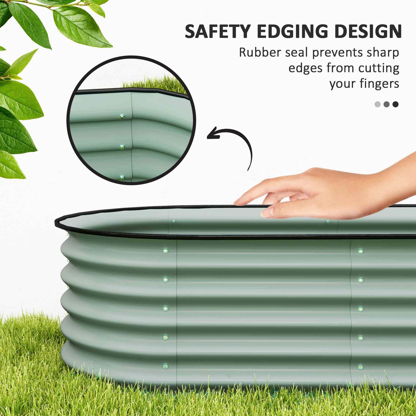 Raised Garden Beds Set with Arch Trellis, Climbing Net, Galvanized Planter Box for Climbing Vegetables Flowers Herbs