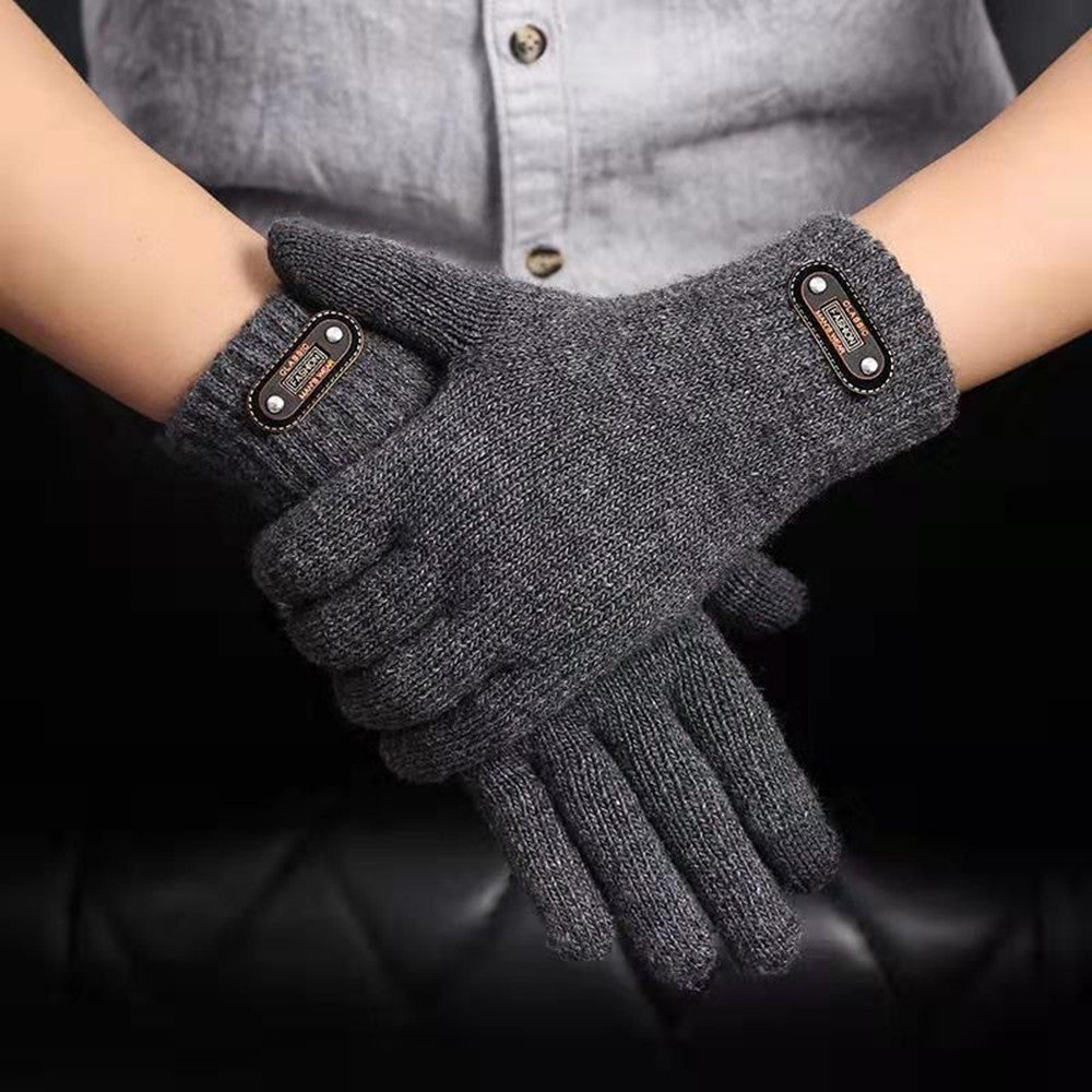 Men's Plus Size Double Layer Touch Screen Gloves