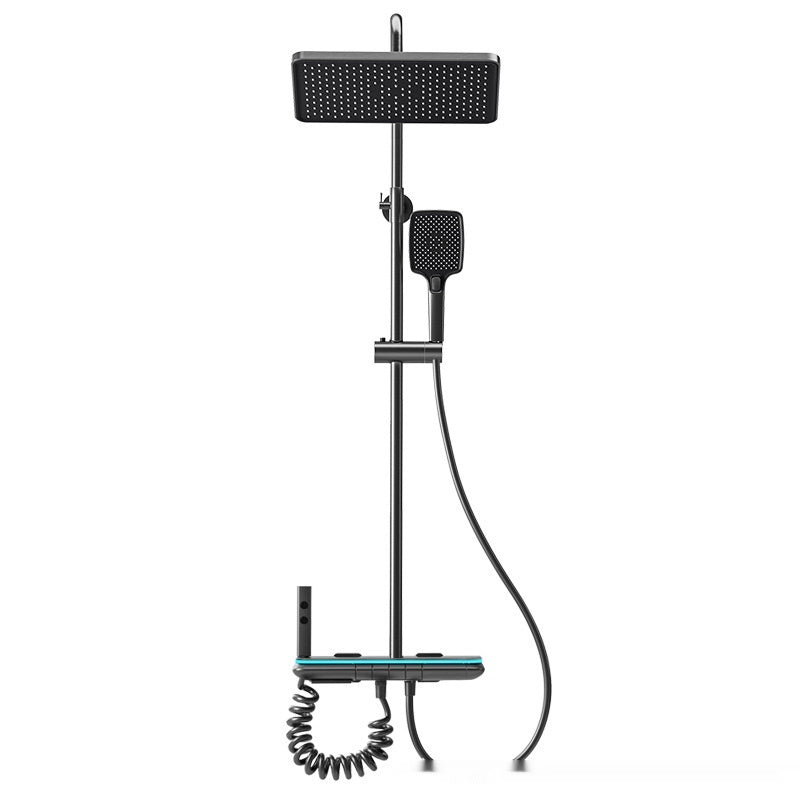 Home Bathroom Booster Gun Gray Constant Temperature Shower Head Set