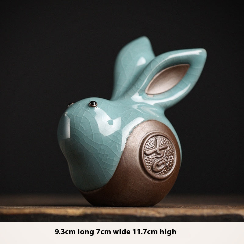 Rabbit Decoration Creative Ceramic Tea Pet Decoration