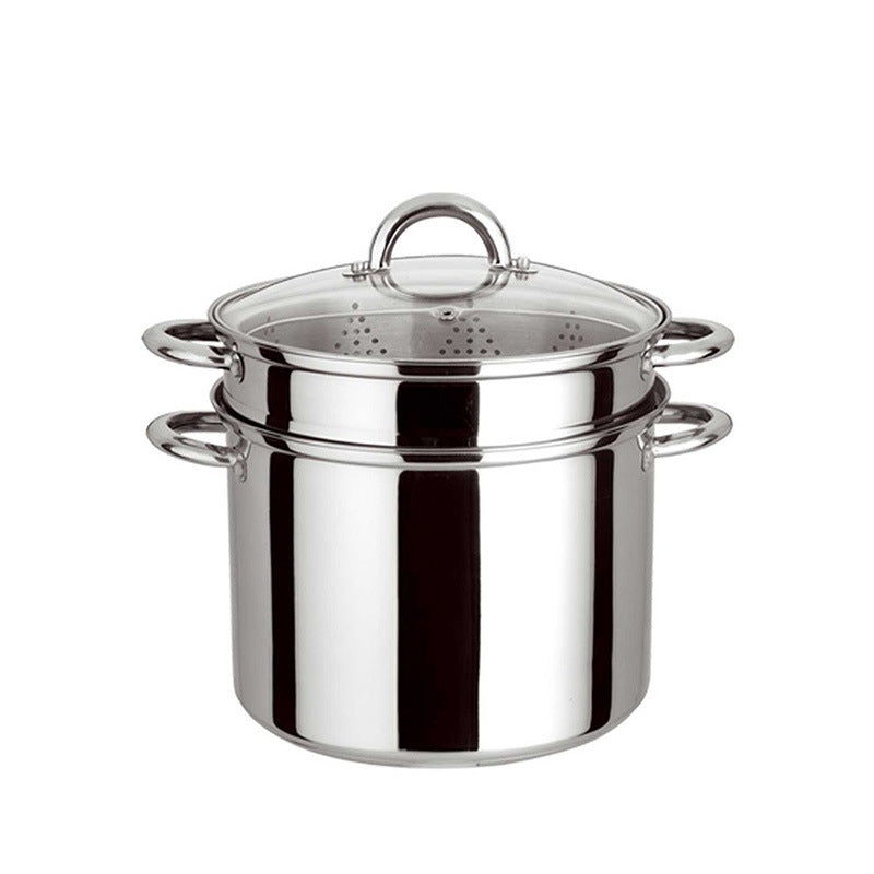 Exported To Europe And America 24cm Multi-functional Draining Noodles Strainer Spaghetti Pot 201430 Stainless Steel 8QT Noodle Soup Steamer