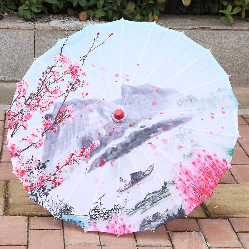 Umbrella Chinese Style Props Dance Printing Silk Umbrella