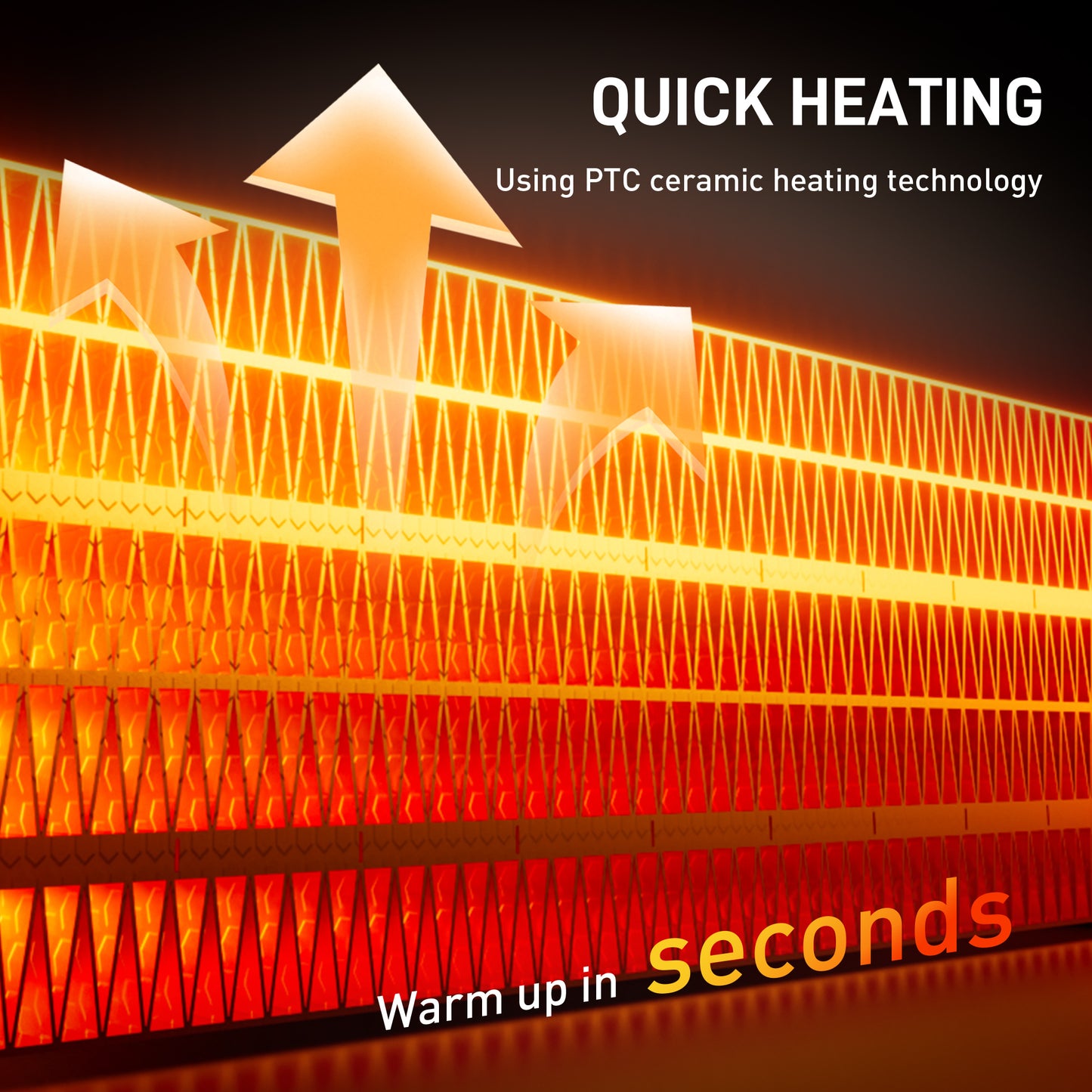 2000W Ceramic Electric Heater With Fan, Timer, Oscillation - White