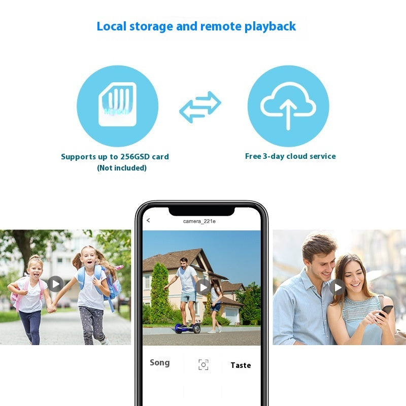 Wireless Camera Home Security HD Night Vision Mobile Phone Remote Voice Intercom