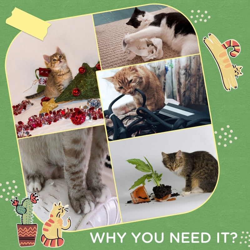 PawHut Cat Tree For Indoor Cats With Hammock, Cat Tower, Green