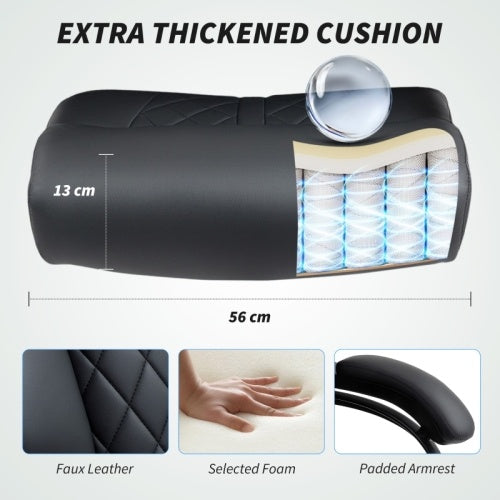 Spring Padded Faux Leather Office Chair