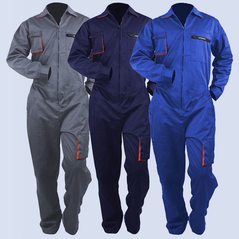Work Clothes Suit Men's Business Shirt Auto Repair Machine Repair One-piece Uniform