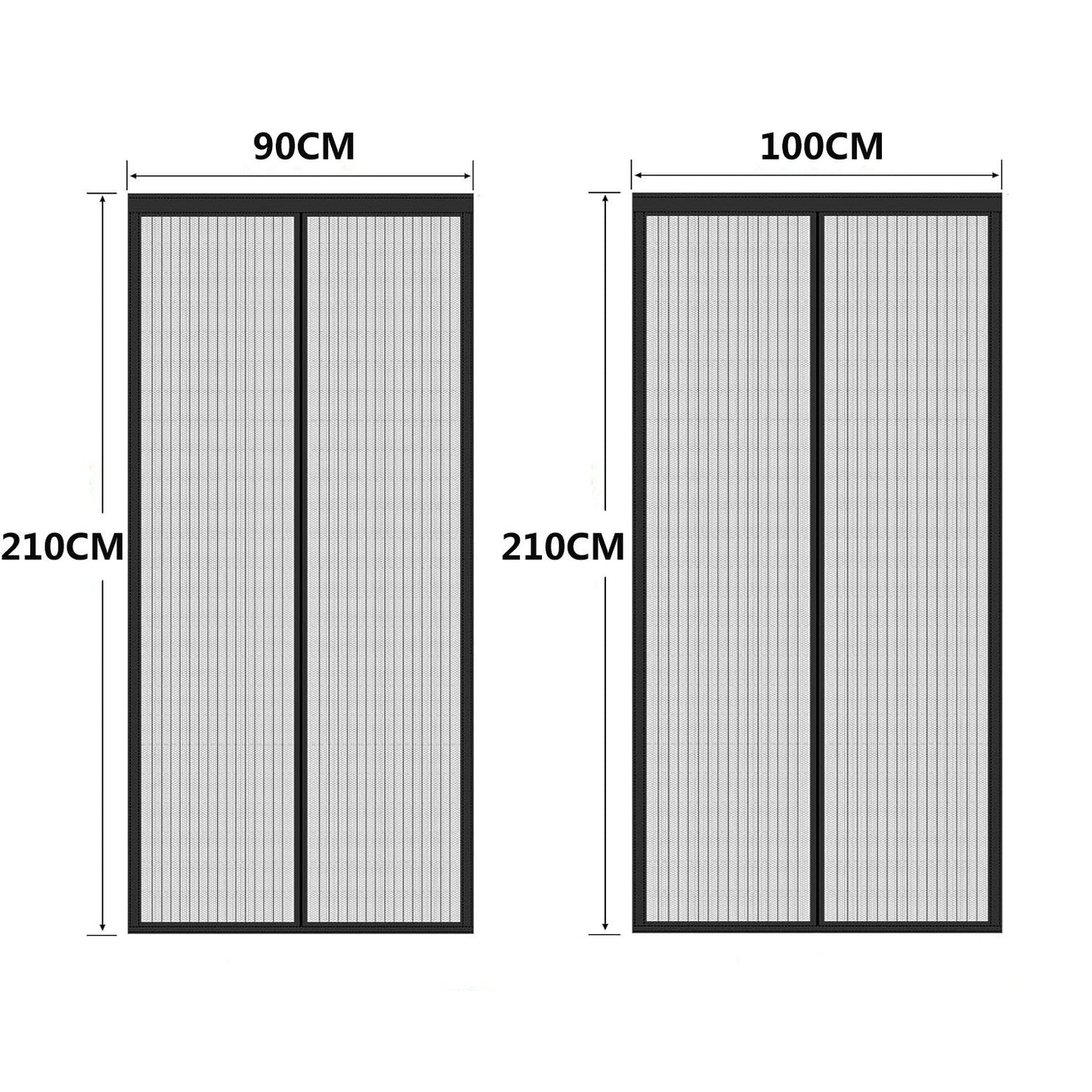 Soft Screen Window Curtain Magnetic Stripe Summer Door Curtain With Velcro Pushpin