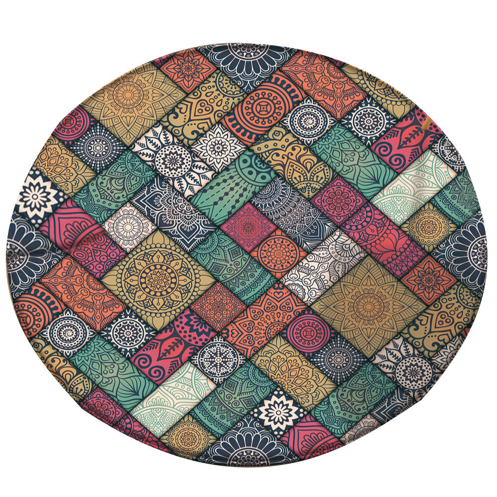 Flannel Carpet Mandala Printed Round