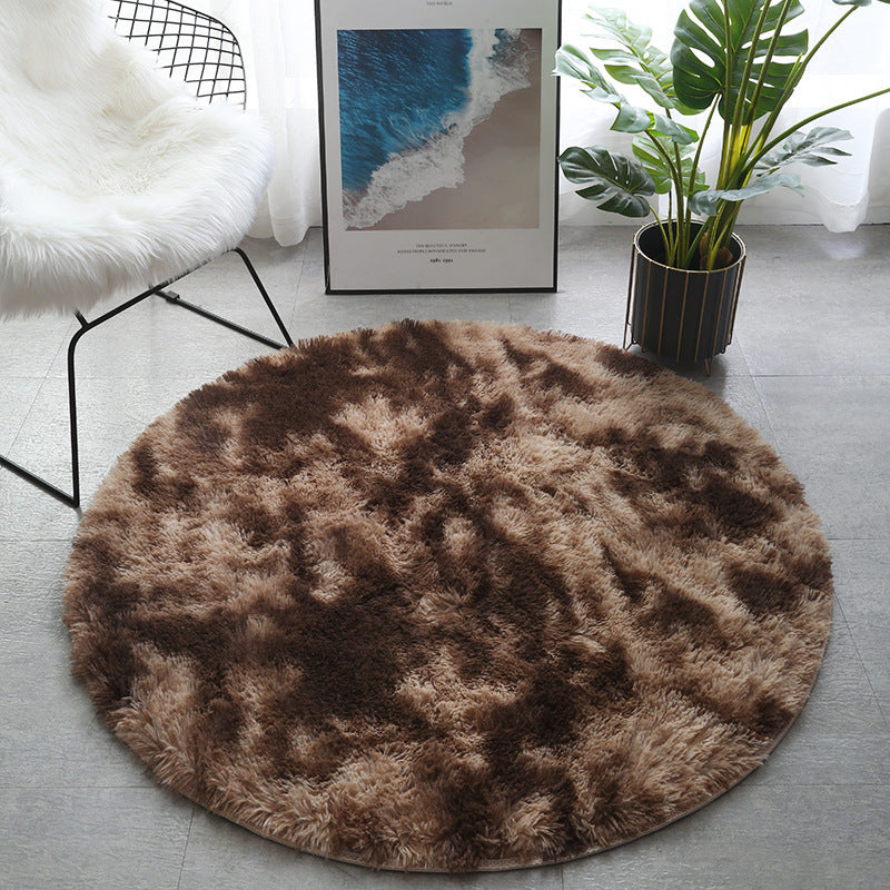 Round Carpet Tie-dye Living Room Coffee Table Bedroom Bedside Mats