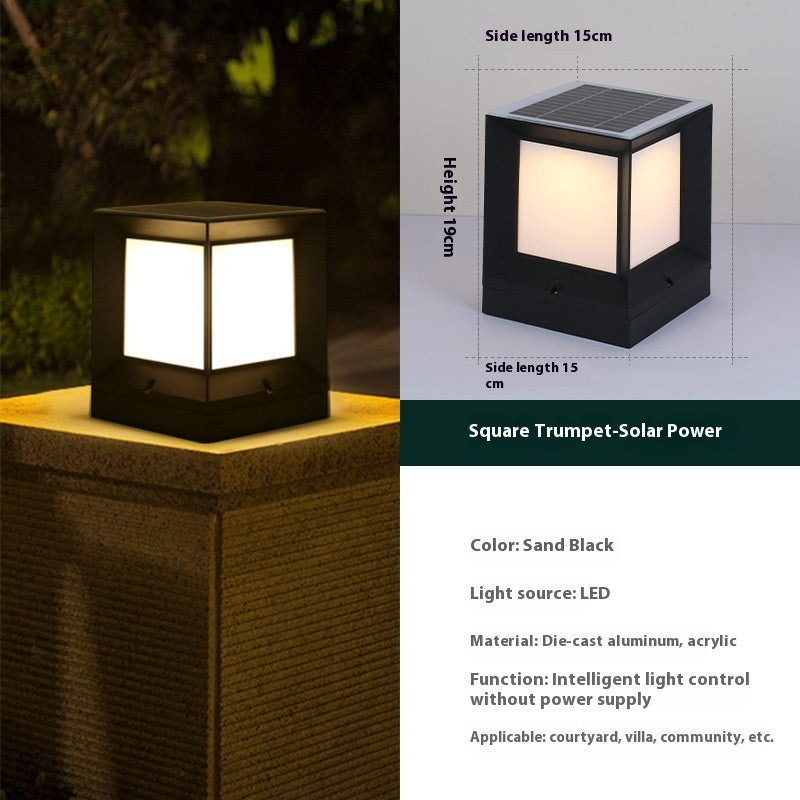 Modern Square Pillar Outdoor Waterproof Landscape Lawn Lamp