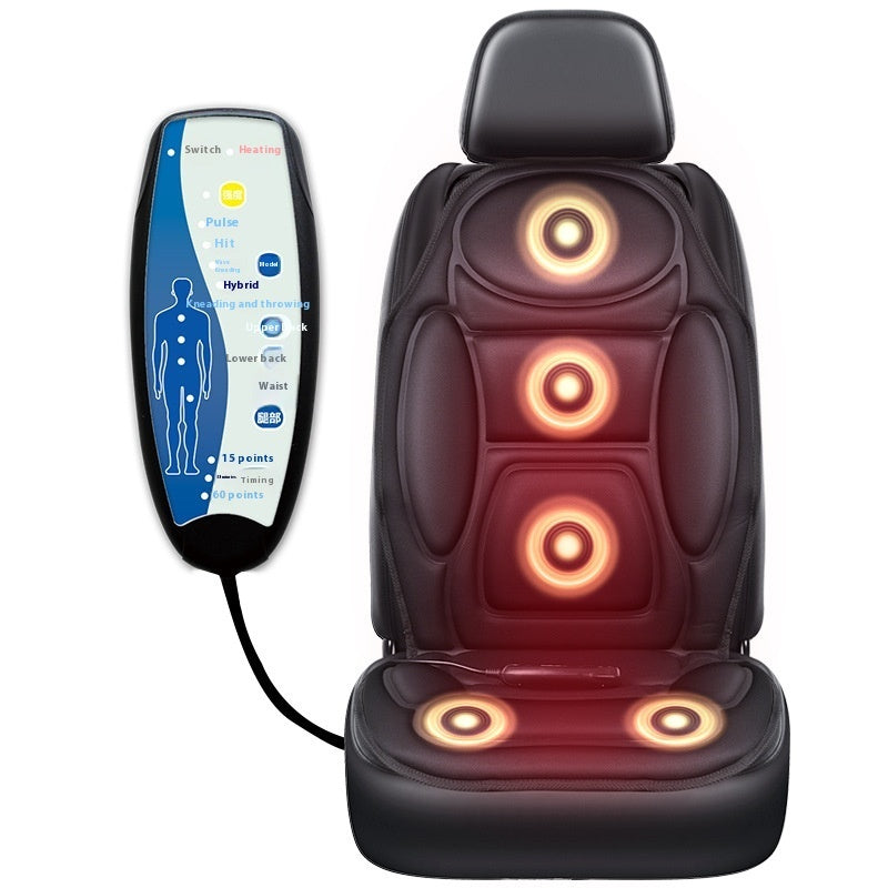 Car Heating Back Integrated Massage Seat Cushion