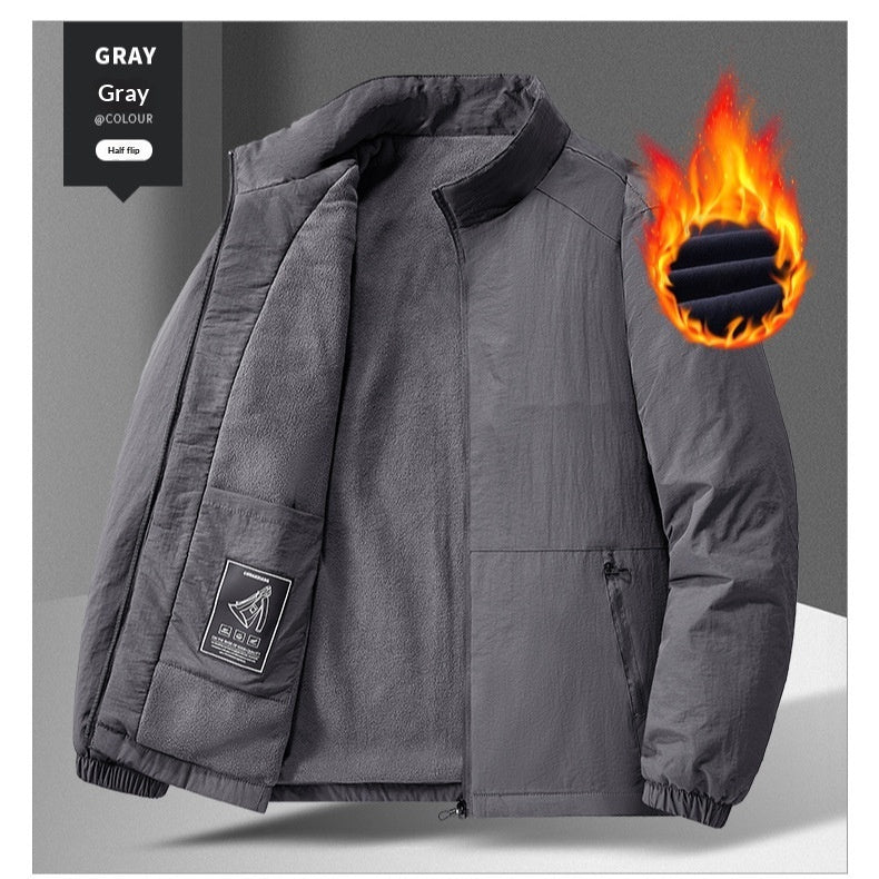 Mens Casual Padded Stand-collar Sports Jacket