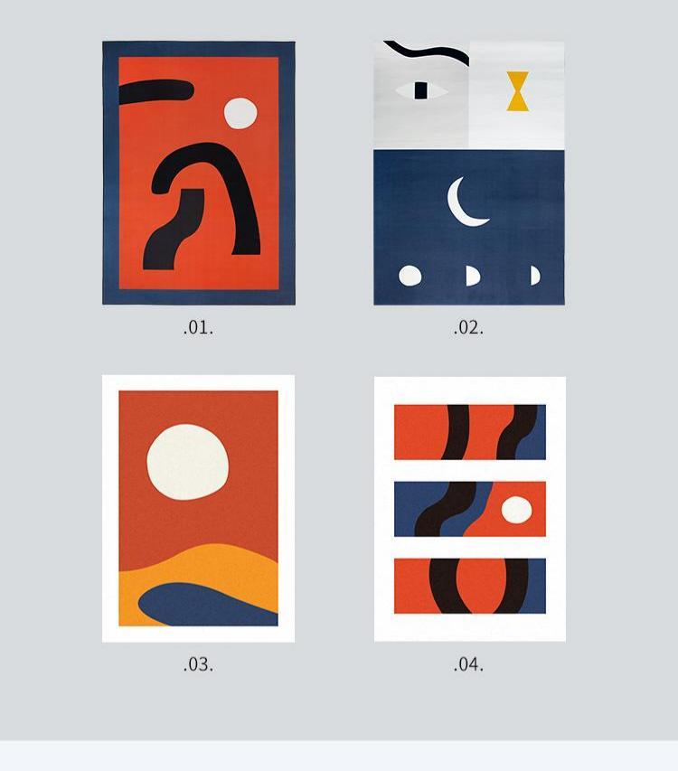 Nordic Modern Minimalist Living Room Carpet Abstract Side Carpet