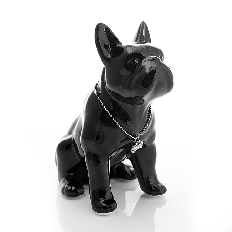 Resin Decoration Front Pet Dog Fighting Sculpture