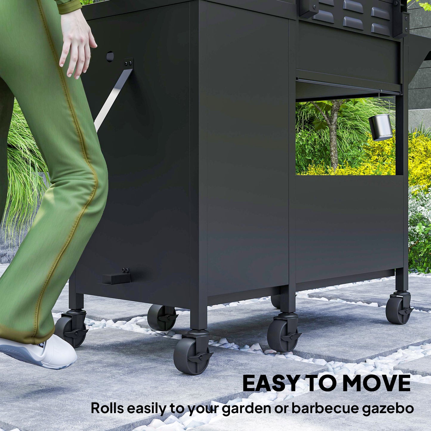 3 Burner Propane Gas Grill with Side Burner Barbecue Grill with Shelves, 9.5 KW Output, 310 Sq. in. Cooking Area