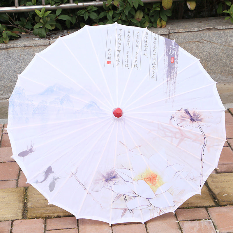 Umbrella Chinese Style Props Dance Printing Silk Umbrella